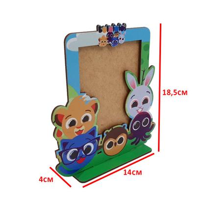 Imagem de Porta Retrato Vertical Infantil 15x10 Kit 10un Mdf Madeira Adesivado