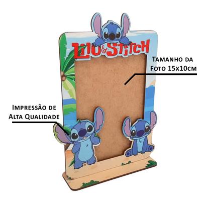 Imagem de Porta Retrato Vertical Infantil 15x10 Kit 3un Mdf Madeira Adesivado