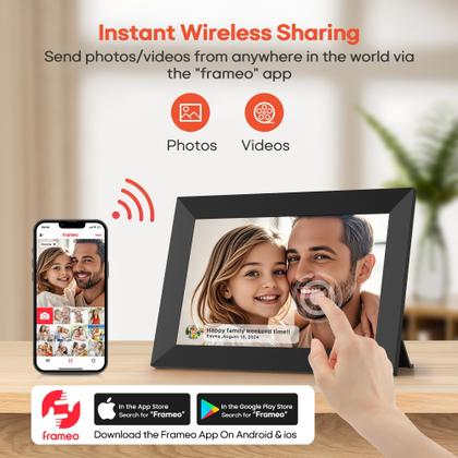 Imagem de Porta-retratos digital BIGASUO Frameo 10.1" WiFi 32GB