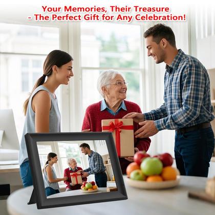 Imagem de Porta-retratos digital Wifi Akimart 32GB com IPS de 10,1"