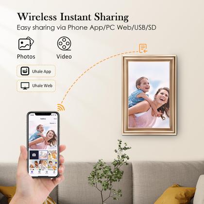 Porta-retratos digital WiFi Canupdog 10.1" IPS HD 16GB - Porta Retrato ...