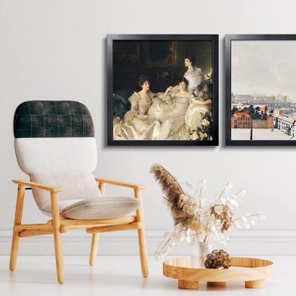 Imagem de Porta-retratos LaVie Home 24x24 cm quadrado preto acrílico