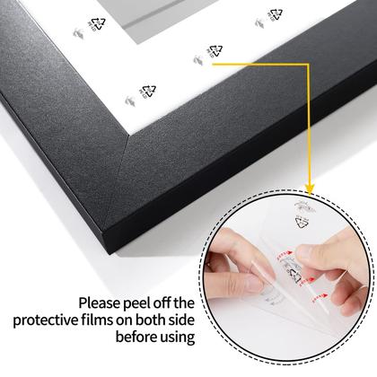 Imagem de Porta-retratos LaVie Home 24x24 cm quadrado preto acrílico