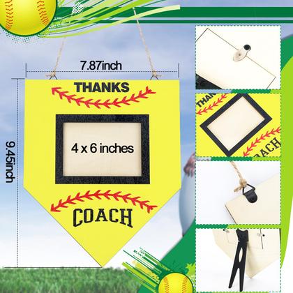 Imagem de Porta-retratos RattanView Softball Coach, presente com 4x6 assinável