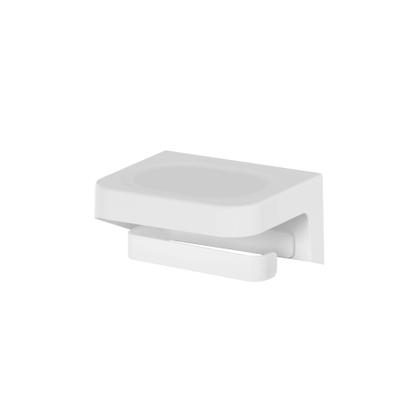Imagem de Porta Rolo Papel Higiênico Suporte Parede C/ Adesivo Branco