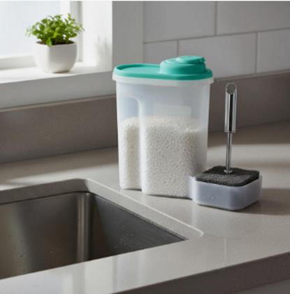 Imagem de Porta Sabão em Pó e Amaciante Dispenser Lavanderia