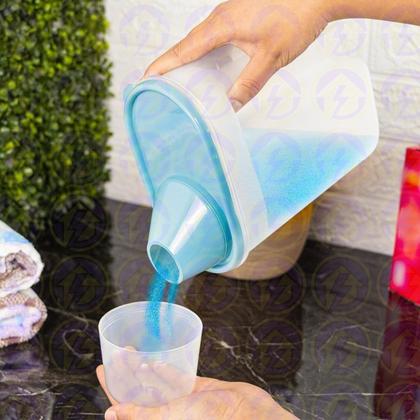 Imagem de Porta Sabão em Pó Multiuso 1,7L Com Tampa Copo Medidor 1 UN