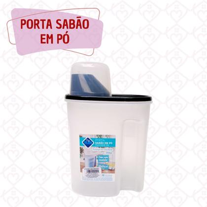 Imagem de Porta Sabão Multiuso Para Lavanderia Com Copo Medidor 1 UNI