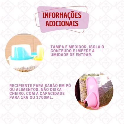 Imagem de Porta Sabão Multiuso Para Lavanderia Com Copo Medidor 1 UNI