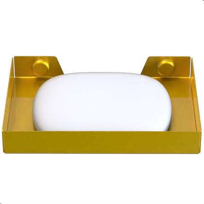 Imagem de Porta Sabonete De Banheiro Suporte De Parede Dourado SF Plus