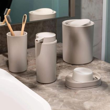 Imagem de Porta Sabonete Líquido 290ml Coza Serene Light Gray Brinox - 13101/3468