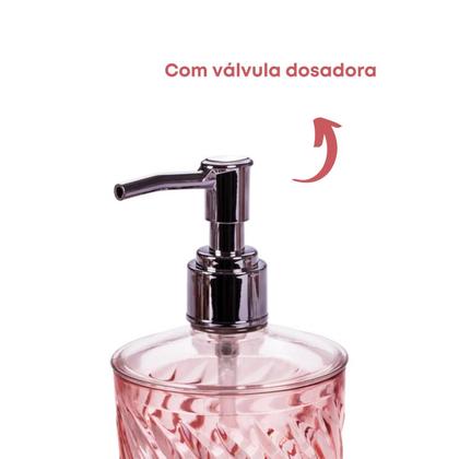 Imagem de Porta Sabonete Líquido Alcool Em Gel Acrílico Twist 300ml