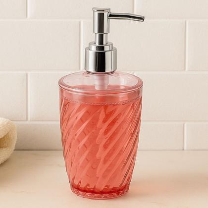 Imagem de Porta Sabonete Líquido Alcool Em Gel Acrílico Twist 300ml