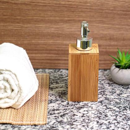 Imagem de Porta Sabonete Líquido Bambu Eco Prime Saboneteira 350ml - Yangzi