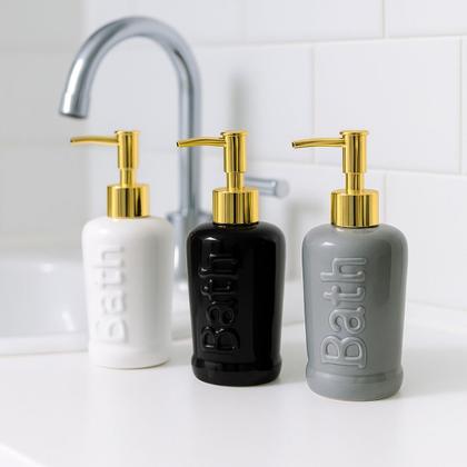 Imagem de Porta Sabonete Líquido Dispenser 400ml Porcelana Fina Luxo