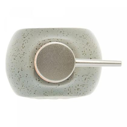 Imagem de Porta Sabonete Líquido em Cerâmica Granilite Bath Cinza 430ml 5687 - Lyor