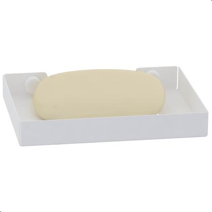 Imagem de Porta Sabonete Saboneteira Inox Parede Banheiro Branco MAX