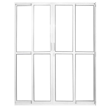 Imagem de Porta Sacada de Alumínio 4 Folhas 210 X 200cm com Fechadura Linha 25