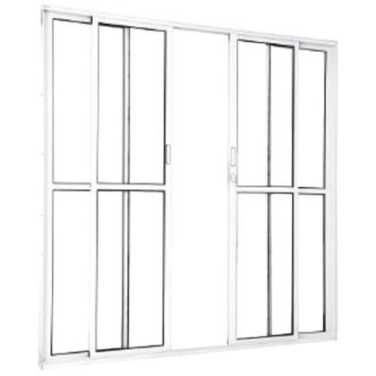 Imagem de Porta Sacada de Alumínio 4 Folhas 210 X 200cm com Fechadura Linha 25