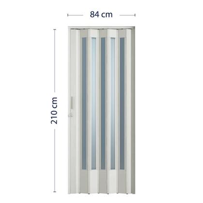 Imagem de Porta Sanfonada De Pvc 210x84cm Translúcida Imbuia