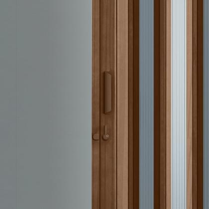 Imagem de Porta Sanfonada De Pvc 210x84cm Translúcida Imbuia