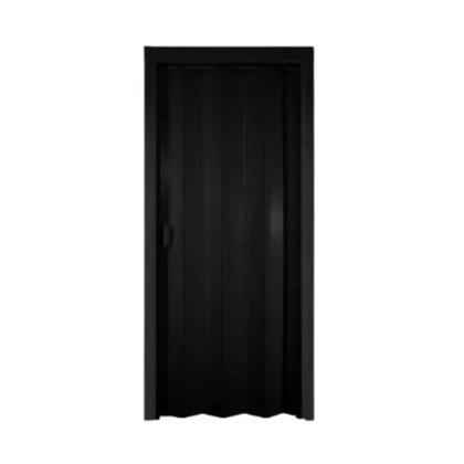 Imagem de Porta sanfonada preta pvc 72cm x 2,10 plasflex multilit