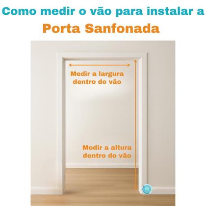 Imagem de Porta Sanfonada PVC 0,60x2,10 Multilit Mogno