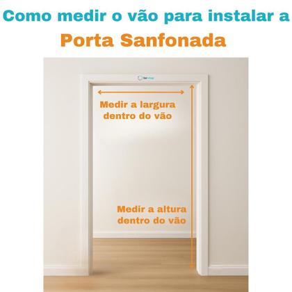 Imagem de Porta Sanfonada PVC 0,60x2,10 Multilit Mogno