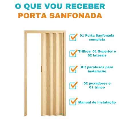 Imagem de Porta Sanfonada Pvc 0,84x2,10 Multilit bege