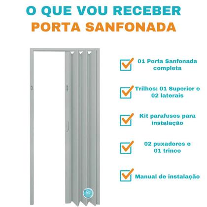 Imagem de Porta Sanfonada Pvc 0,84x2,10 Multilit cinza