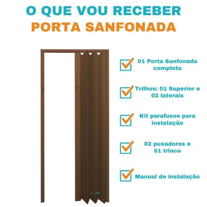 Imagem de Porta Sanfonada Pvc 0,84x2,10 Multilit mogno