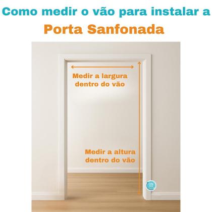 Imagem de Porta Sanfonada Pvc 0,84x2,10 Multilit Preta