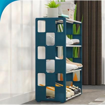 Imagem de Porta-Sapatos Pequeno De 4 Camadas Para Sapatos Empilhável Com Garantia