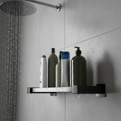 Imagem de Porta Shampoo 30cm Aço Inox 304 Preto Fosco Q-PS30PF