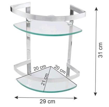 Imagem de Porta Shampoo Canto Duplo( vidro)