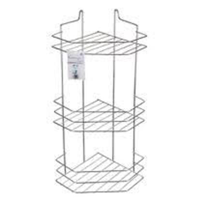 Imagem de Porta Shampoo Cantoneira Tripla Para Banheiro Metal branco - JOCI