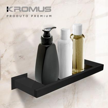 Imagem de Porta Shampoo Inox Preto Fosco - Kromus Rt0311-50b