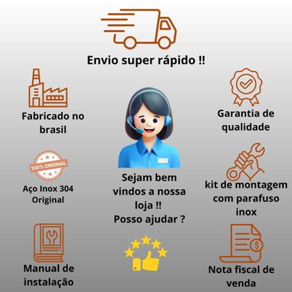 Imagem de Porta Shampoo Para Banheiro 30cm Inox 304 Ref. QRED4017