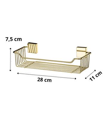 Imagem de Porta shampoo prateleira banheiro Dourado Future 7501DD