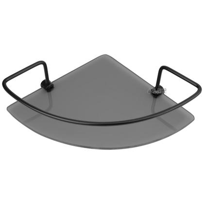 Imagem de Porta Shampoo Sabonete Preto Suporte Canto Parede Banheiro