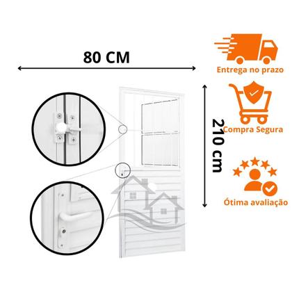 Imagem de Porta social branco 210x80 linha 25