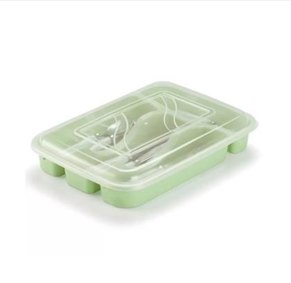 Imagem de Porta talher Com Tampa 4 Compartimento cor múltipla plástico 32cmX24cm