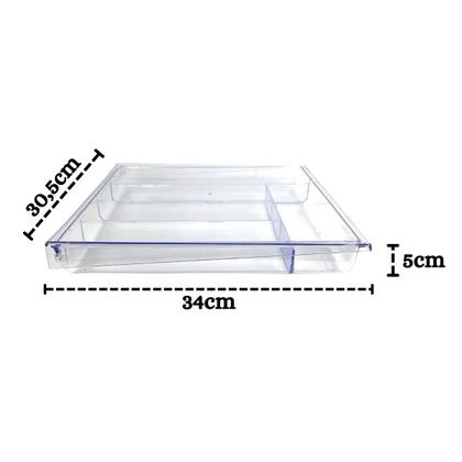 Imagem de Porta Talher Organizador De Gaveta Com Tampa 5 Divisórias