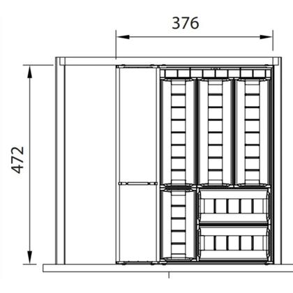 Imagem de Porta Talheres Inox 376 x 472 x 64mm FGVTN