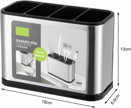 Imagem de Porta Talheres Suporte Facas Organizador Pia Inox