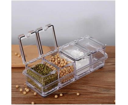 Imagem de Porta Tempero E Condimentos De Acrílico 4 Potes Abs - Creative Life