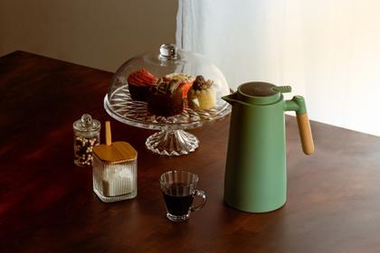 Imagem de  Porta Tempero Vidro Canelado e Tampa de Bambu C/ Colher