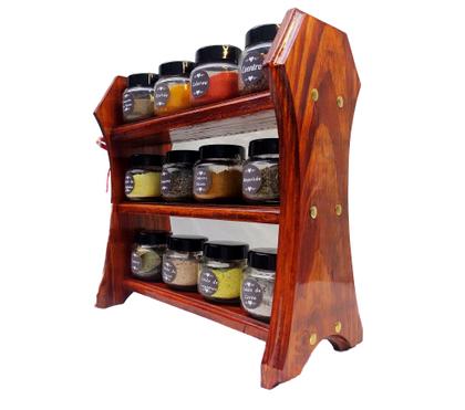 Imagem de Porta Temperos Prático de Balcão com 12 Potes e colher dosadora