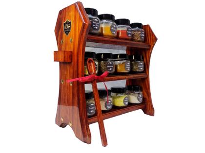 Imagem de Porta Temperos Prático de Balcão com 12 Potes e colher dosadora