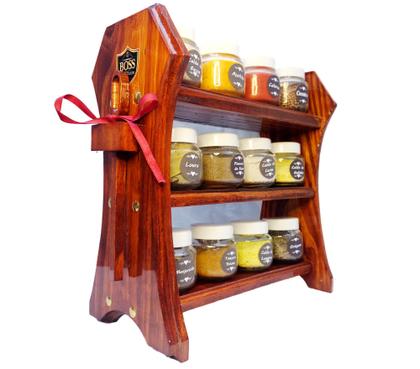 Imagem de Porta Temperos Prático de Balcão com 12 Potes e colher dosadora